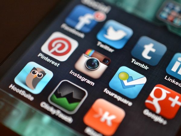 Social Media Icons on Phone